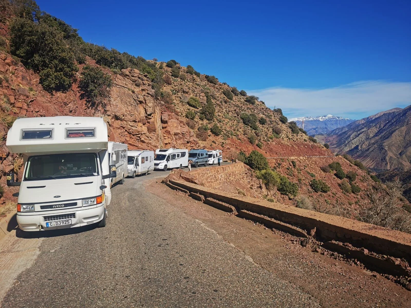 Autocaravanas en el Alto Atlas